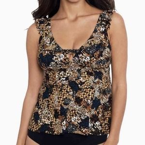 Amoressa Swimwear by Miraclesuit Size 6 La‎ Pont Tankini Multicolor Floral  $148